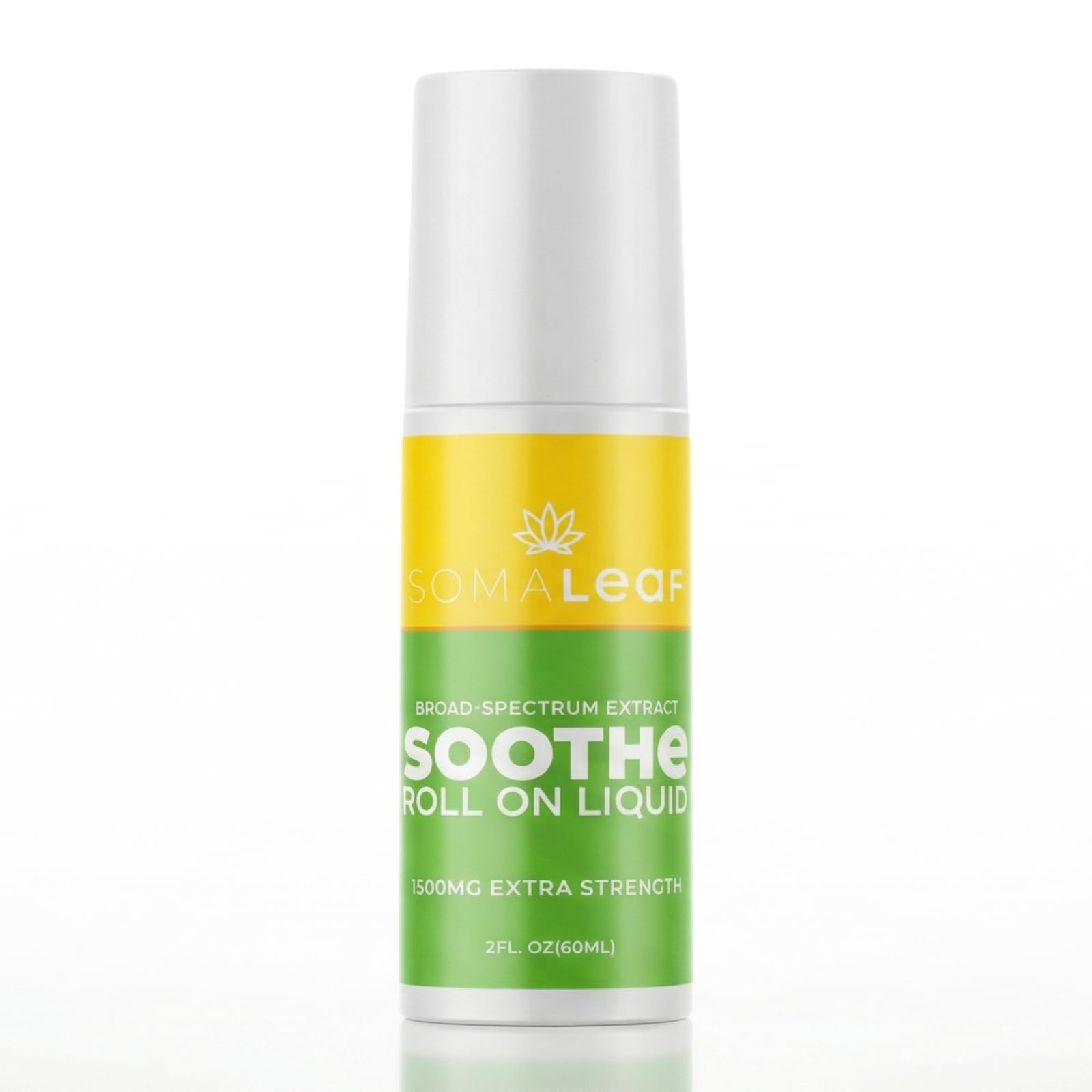 SomaLeaf Soothe Roll-On packaging showcases easy on-the-go topical relief