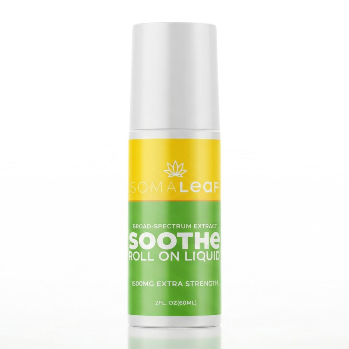 SomaLeaf Soothe Roll-On packaging showcases easy on-the-go topical relief