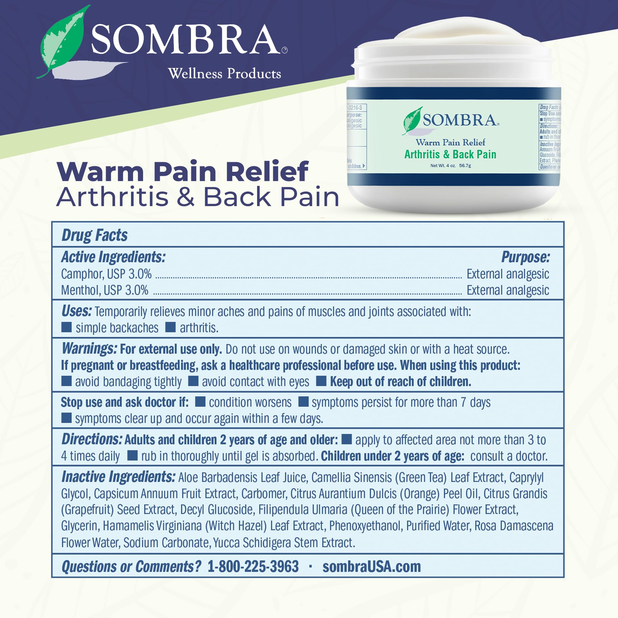 Sombra arthritis relief gel suitable for daily joint comfort