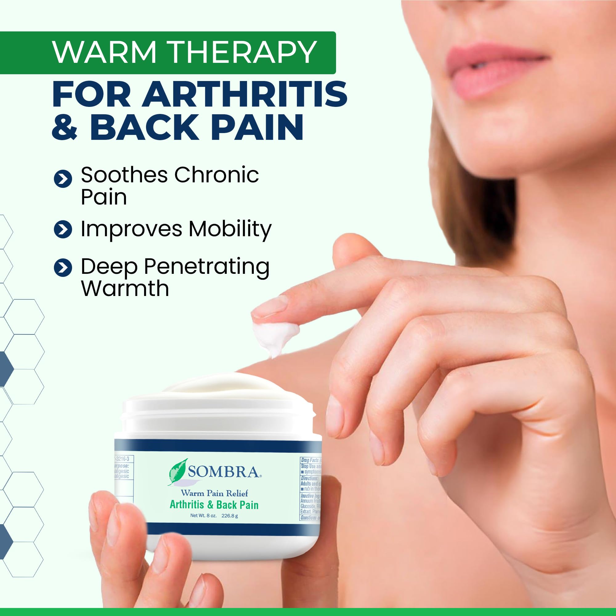 Sombra doctor-recommended OTC pain relief displayed on a shelf