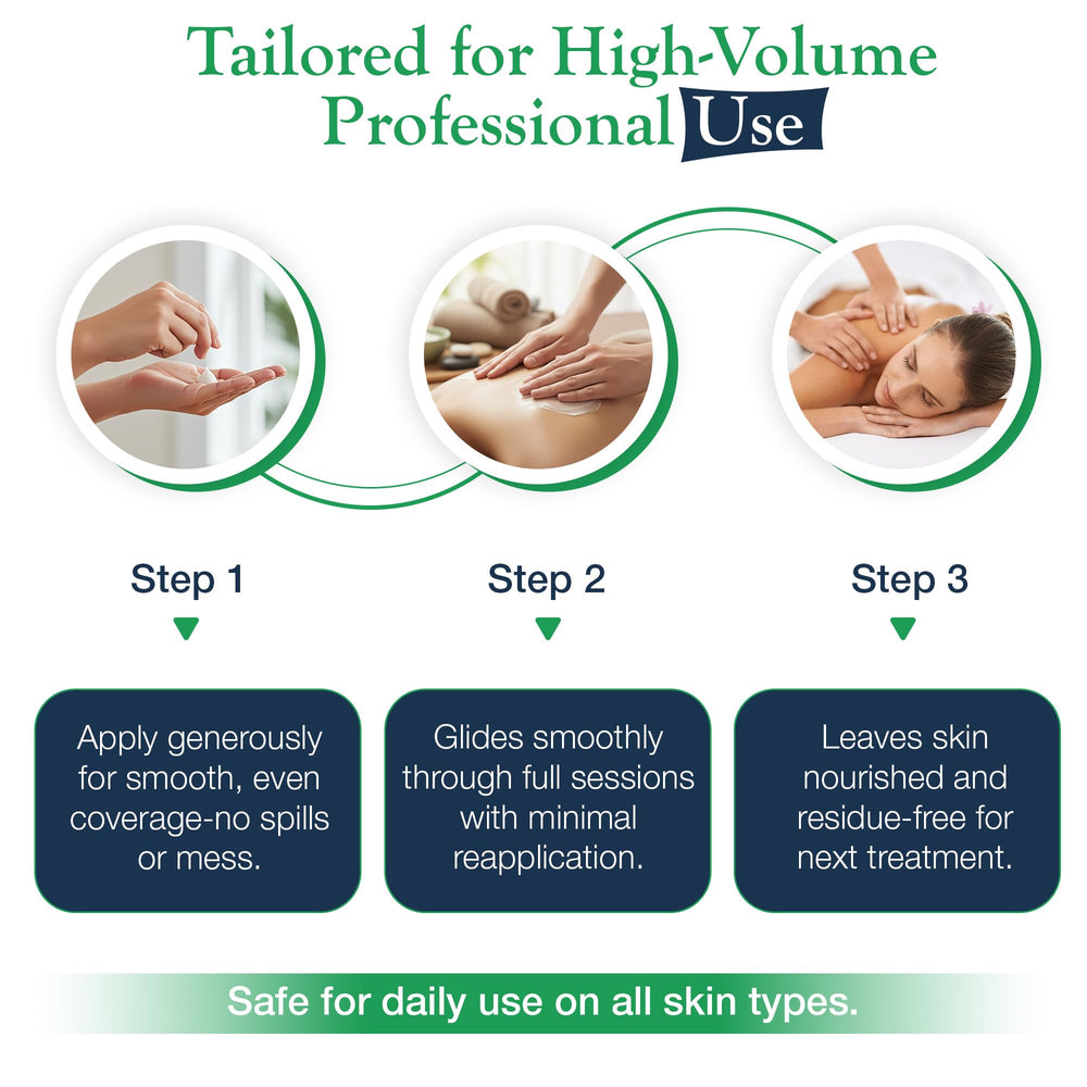 Sombra Hemp Massage Creme bottle pour showing easy application on tense areas