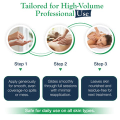 Sombra Hemp Massage Creme bottle pour showing easy application on tense areas