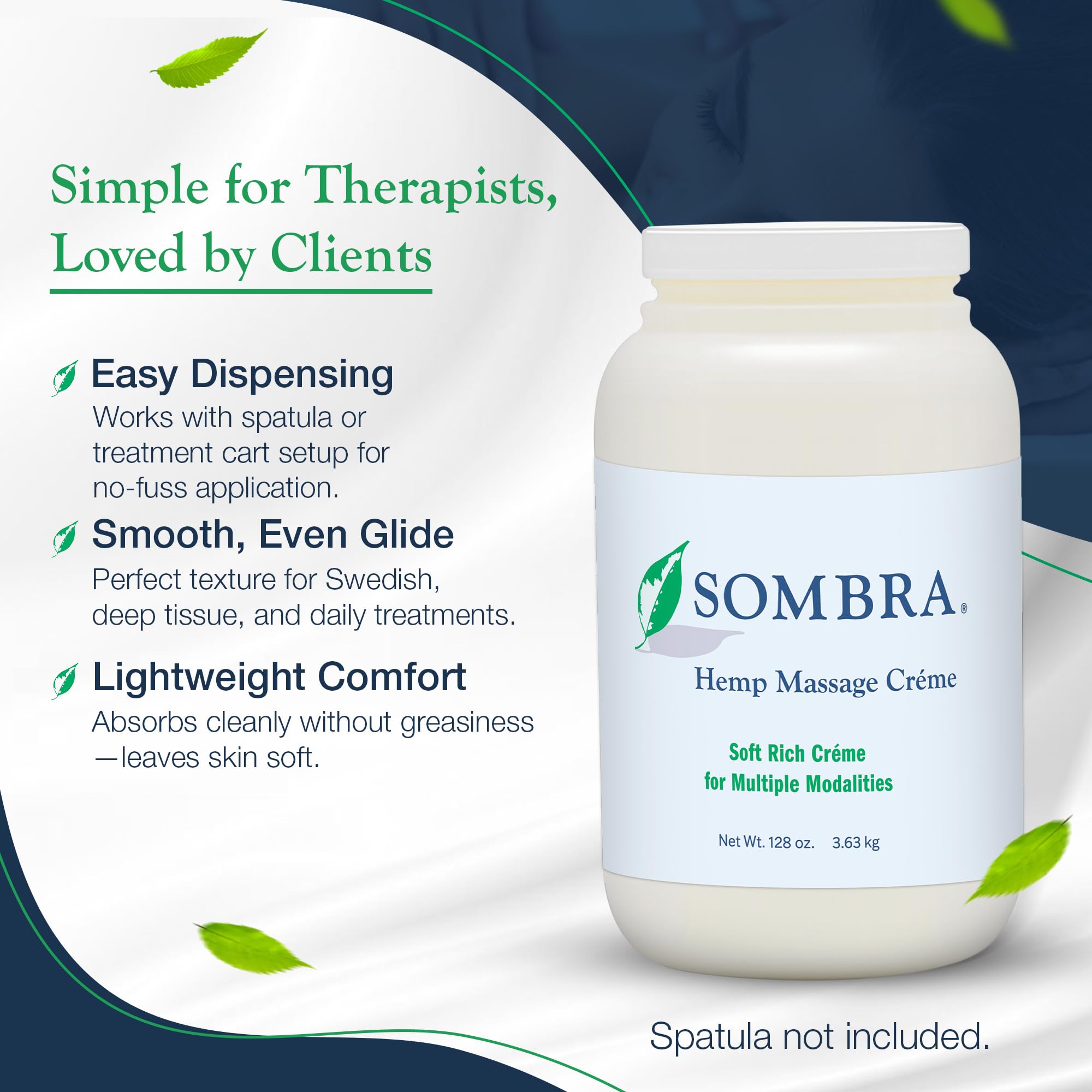 Sombra Hemp Massage Creme 8oz jar ideal for portable home relief