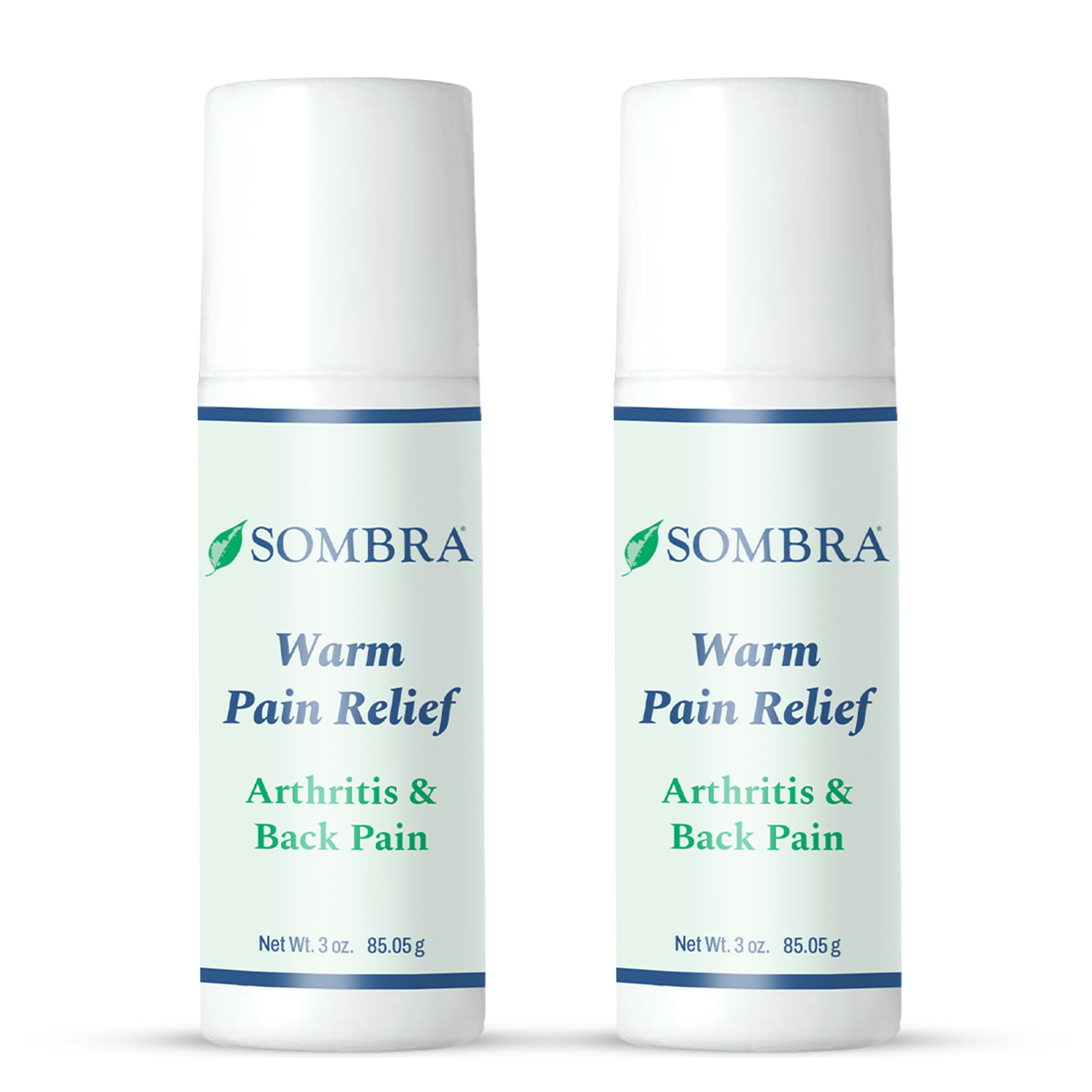 Sombra Warm Pain Relief Gel bottle front for quick warming relief during workouts