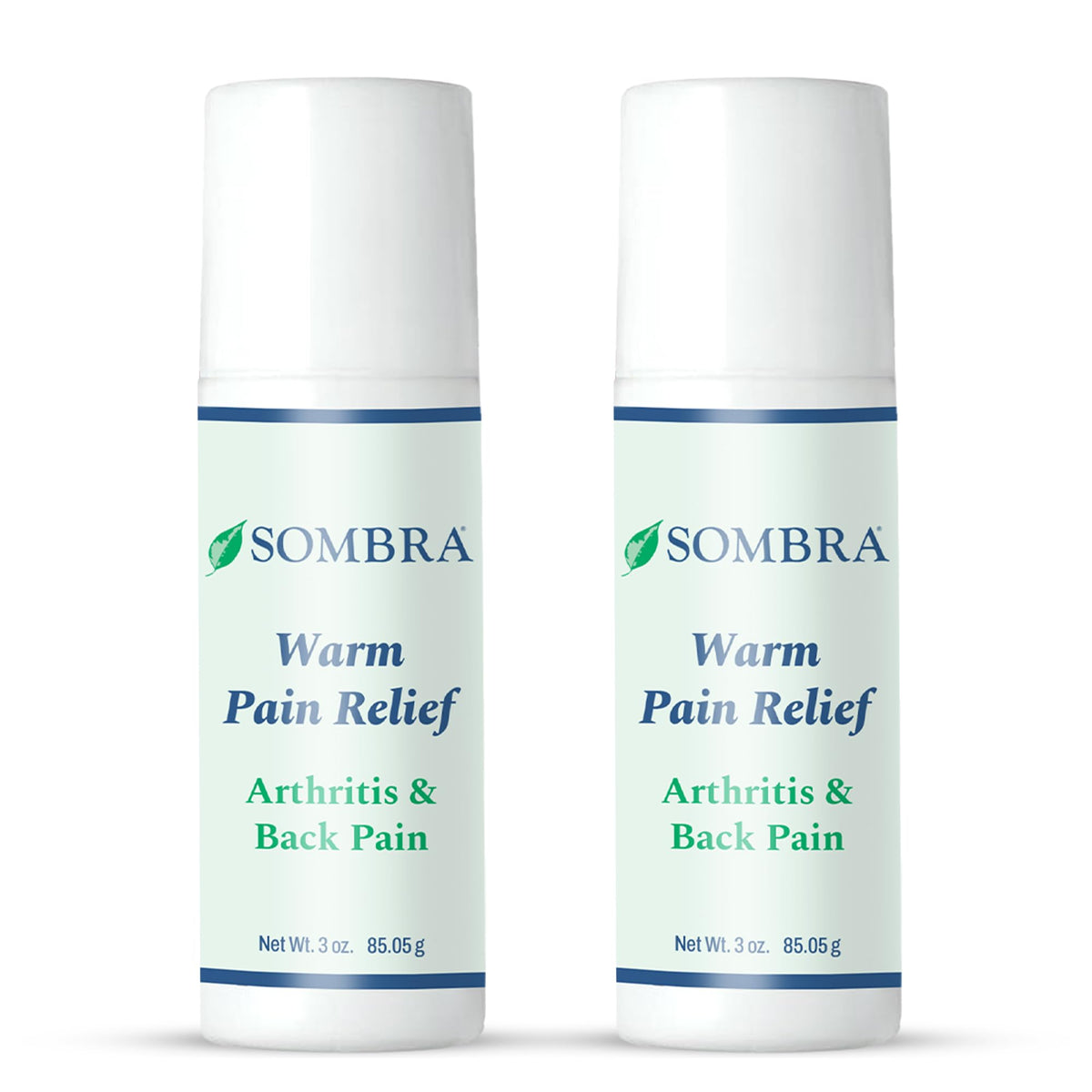 Sombra Warm Pain Relief Gel bottle front for quick warming relief during workouts