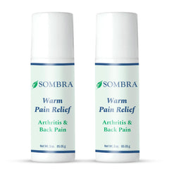 Sombra Warm Pain Relief Gel bottle front for quick warming relief during workouts