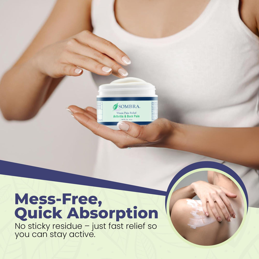Sombra gel demonstrating menthol cooling action on skin.