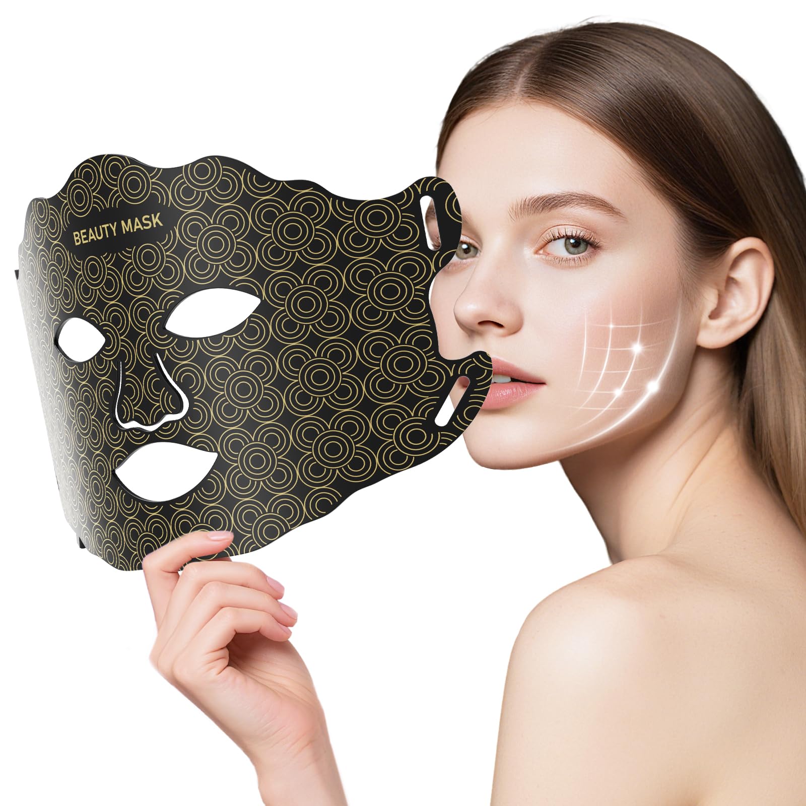 somlzu red light therapy mask with 95 LEDs for full facial coverage