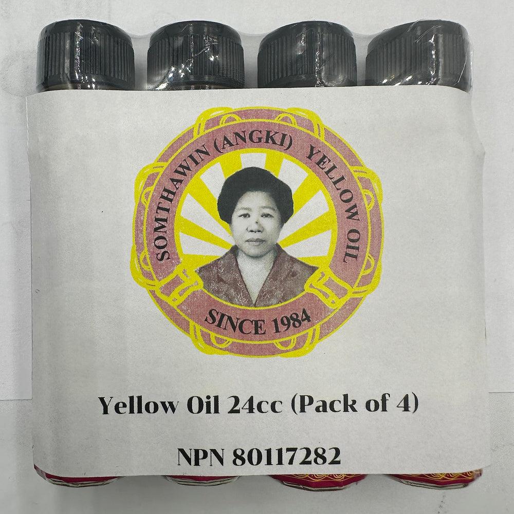 Somthawin Angki yellow oil used in massage ritual for recovery