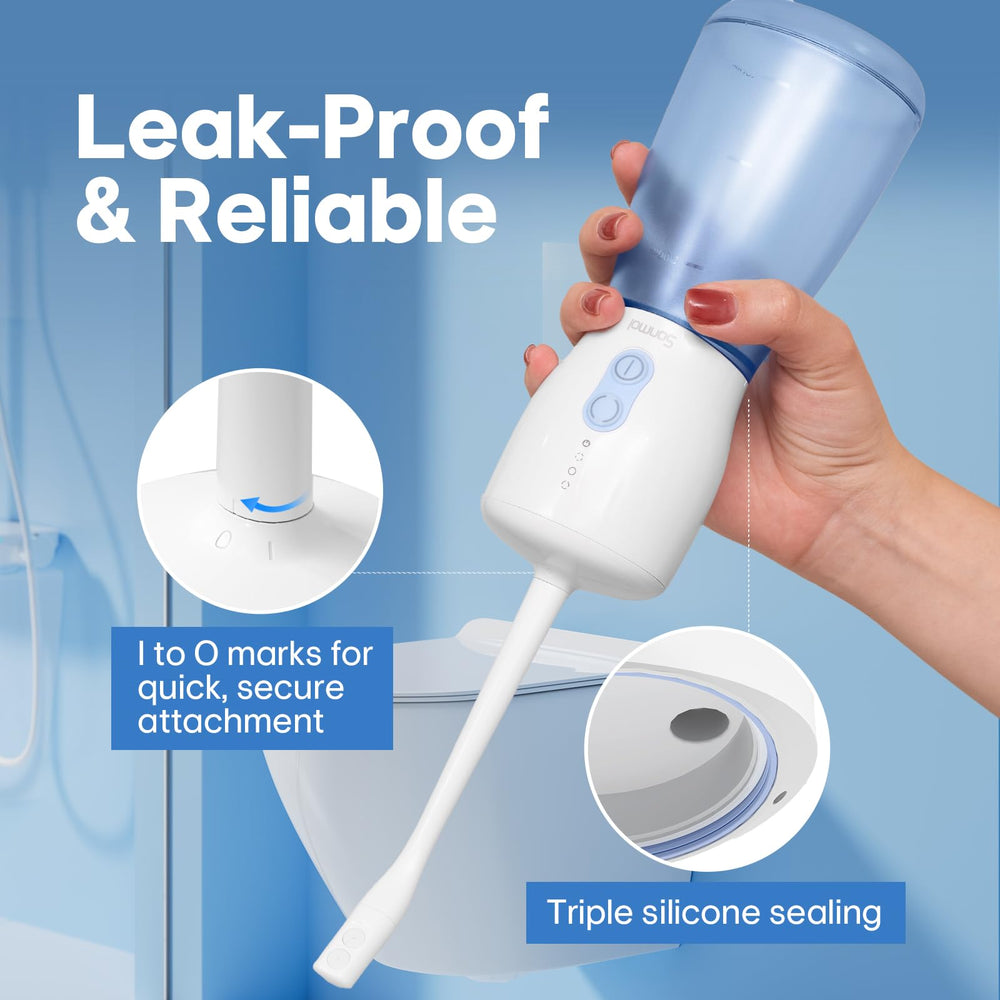 Sonmol Electric Peri Bottle recharge port for long-lasting power.