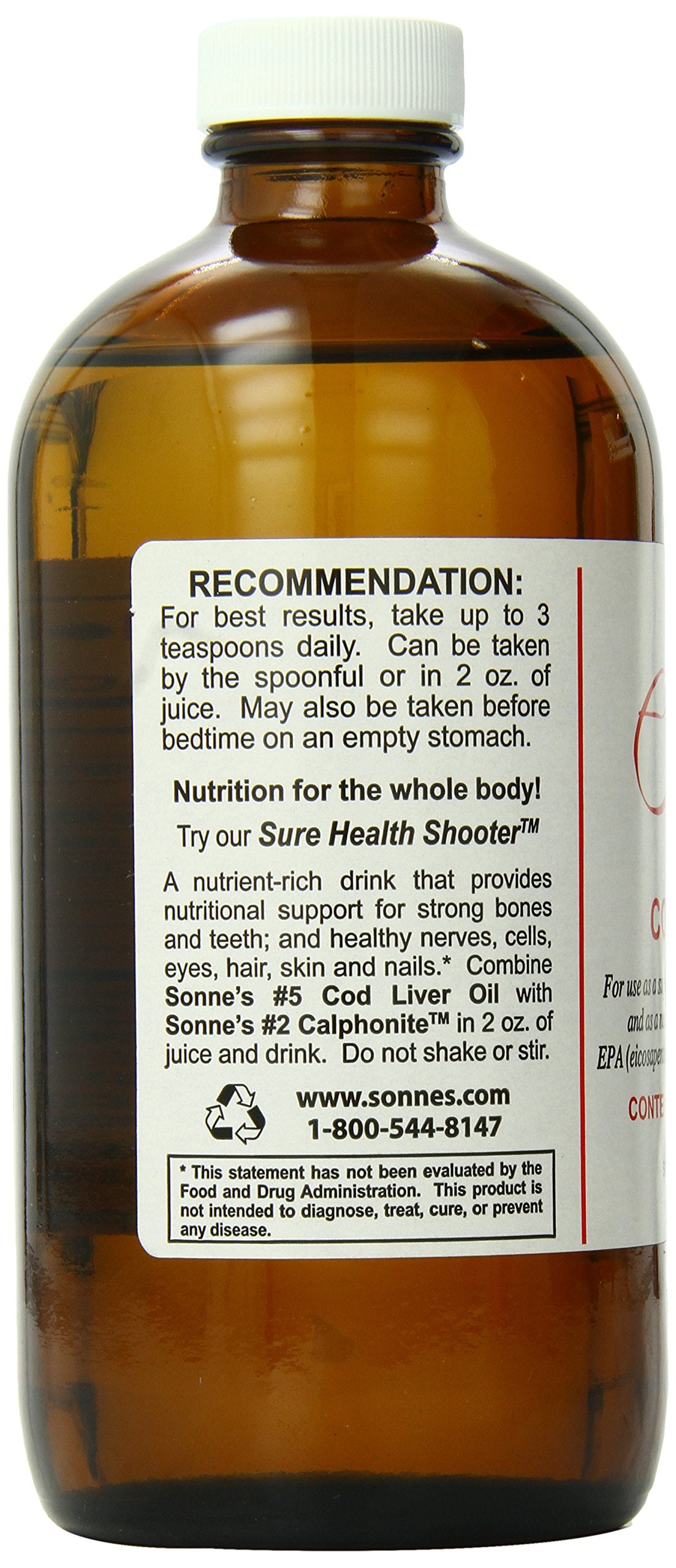 Pouring Sonne's Old Fashioned Cod Liver Oil No. 5 for daily use.