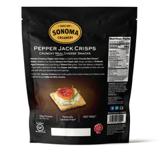 Sonoma Creamery Pepper Jack Crisps close-up – crunchy, keto-friendly bite