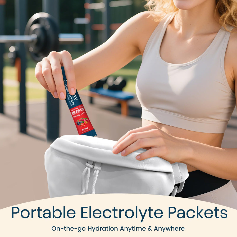 Sooergy electrolytes powder tropical-punch-mango sticks great for hot days outdoors