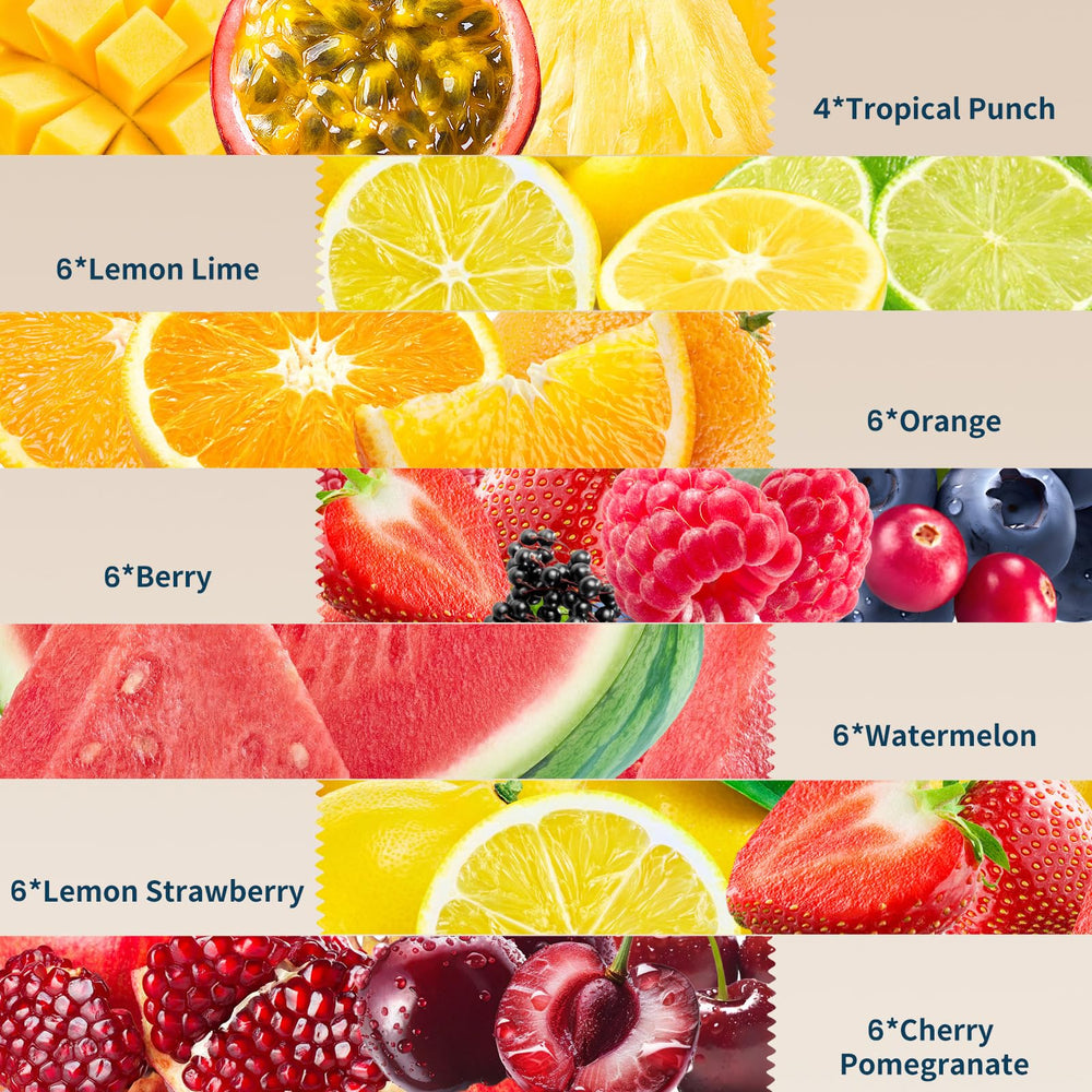 Sooergy electrolytes powder tropical-punch-passion-fruit sticks support daily hydration in heat