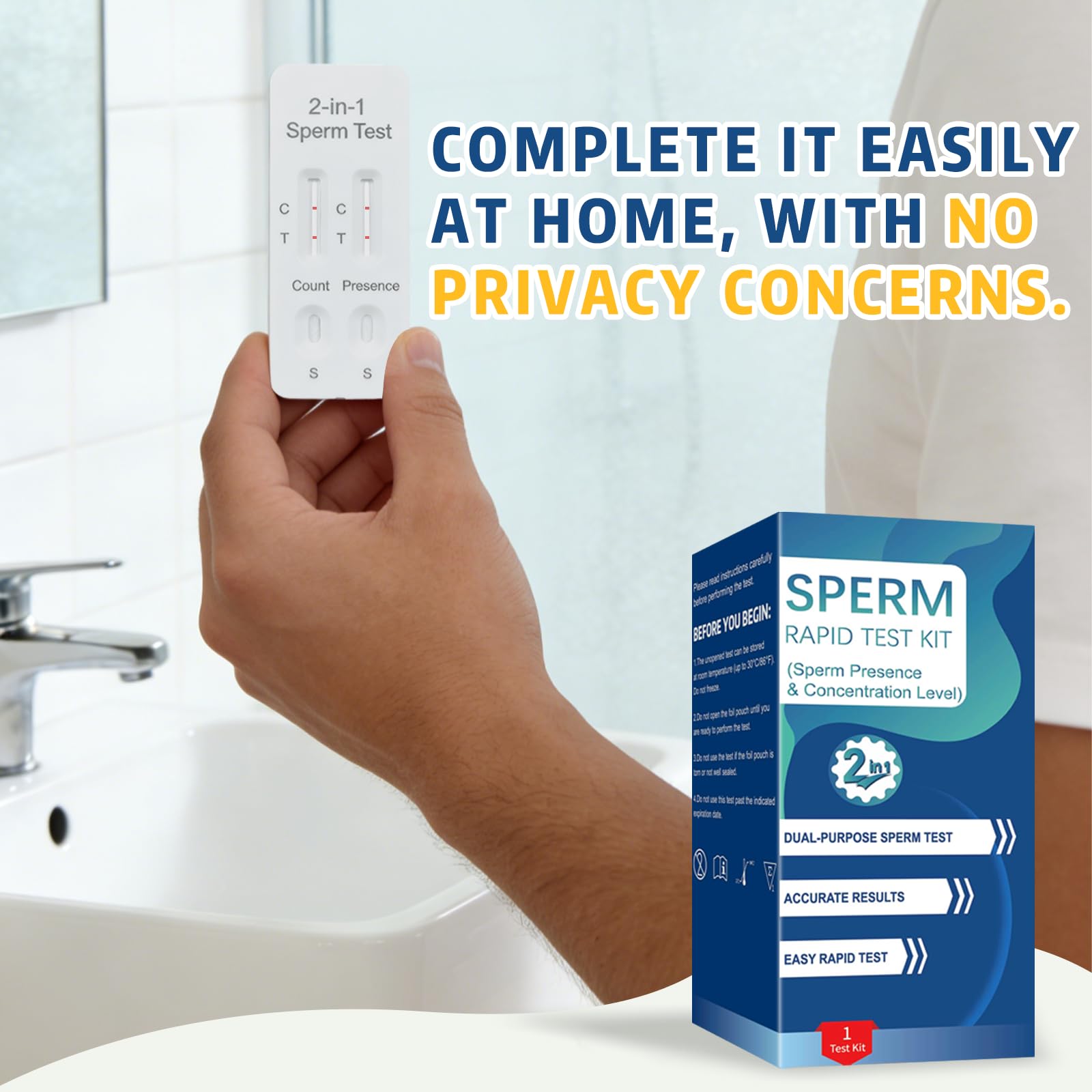 SOOMIO Sperm Check step-by-step instructions for testing