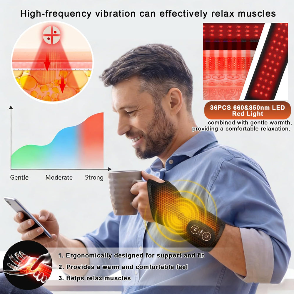 SORALEK cordless heating pad for flexible wear at home or office.