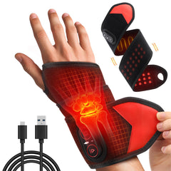 SORALEK red light wrist pad in use, easing daily tension with gentle warmth.