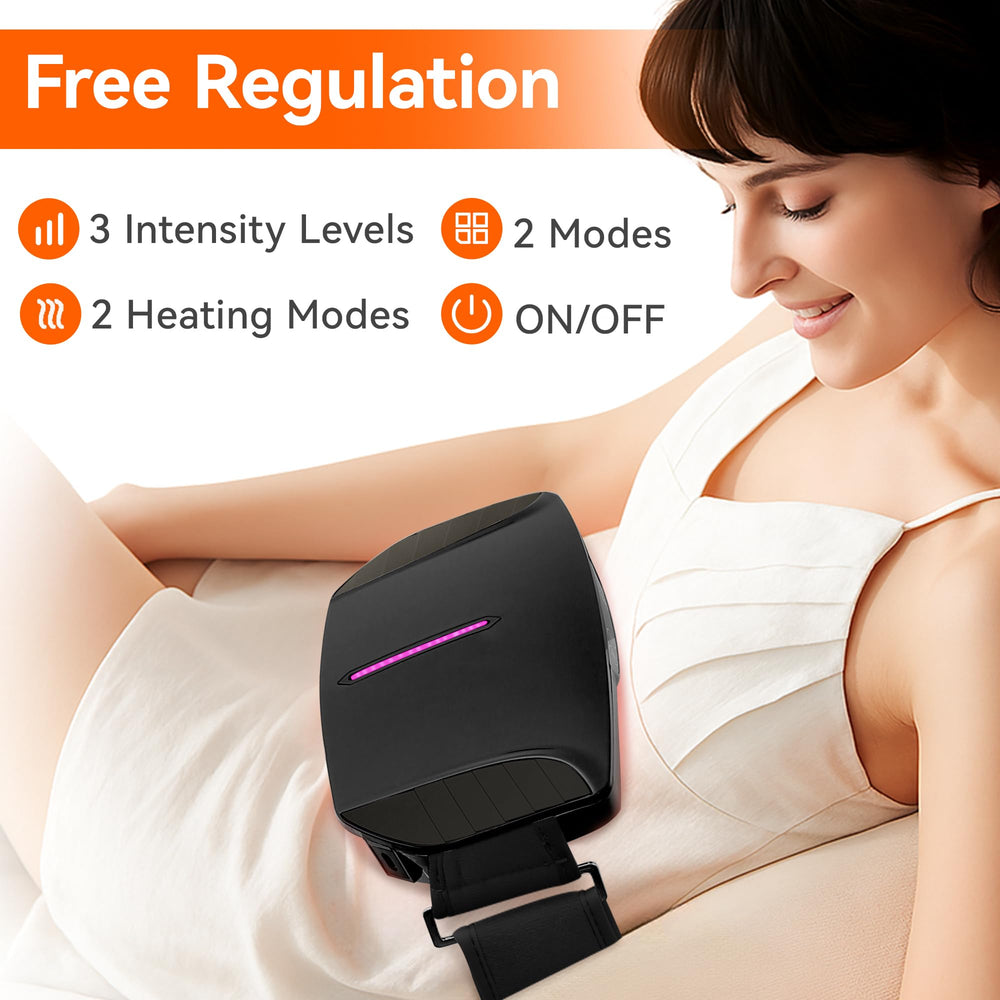 SORELAX belly massage kneading-pulsating modes tailored for relaxation.