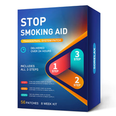 Sorelax Quit Smoking Patches box front with clear branding