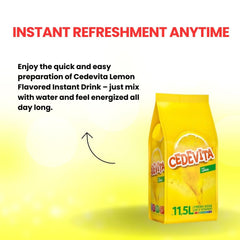 Close-up of Sorina Cedevita Lemon powder showing texture and color