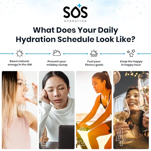 SOS Hydration glass with ice and lemon, refreshing serving.