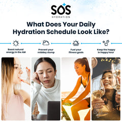 SOS Hydration mixed berry supports easy hydration with low calories.