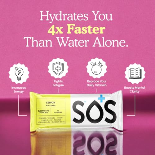 SOS Hydration powder tub front showing keto-friendly electrolyte blend.