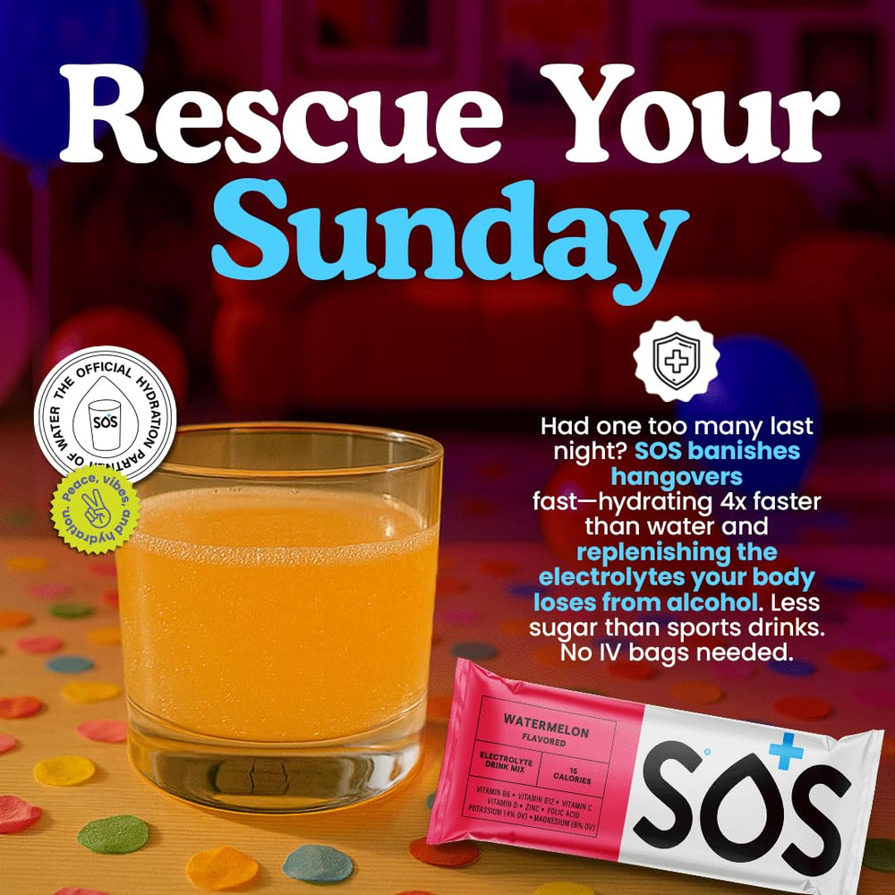SOS Hydration travel pouch sticks ideal for gym bag hydration on the go.