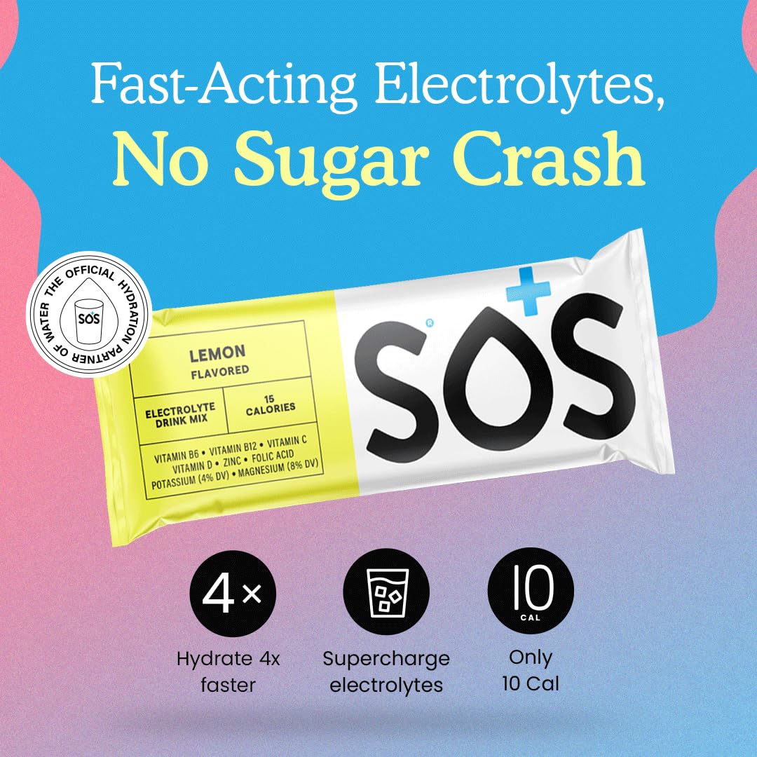 SOS Hydration USA-manufactured label signals trusted production standards and quality ingredients.