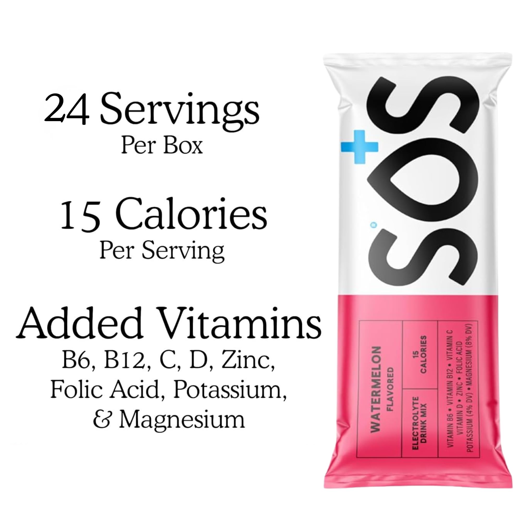 SOS Hydration Watermelon sticks arranged in a row for easy access.