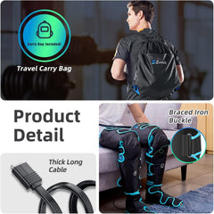 Three heat settings provide warmth during Sotion leg massage