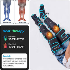 Leg massager fits up to 22 inch calves and US Men size 14 feet