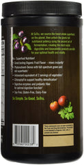 Probiotics and digestive enzymes from SOTRU Fruitful Greens in a cup.