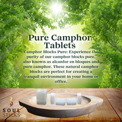 Soul Sticks camphor blocks on an altar for ceremonial aroma.