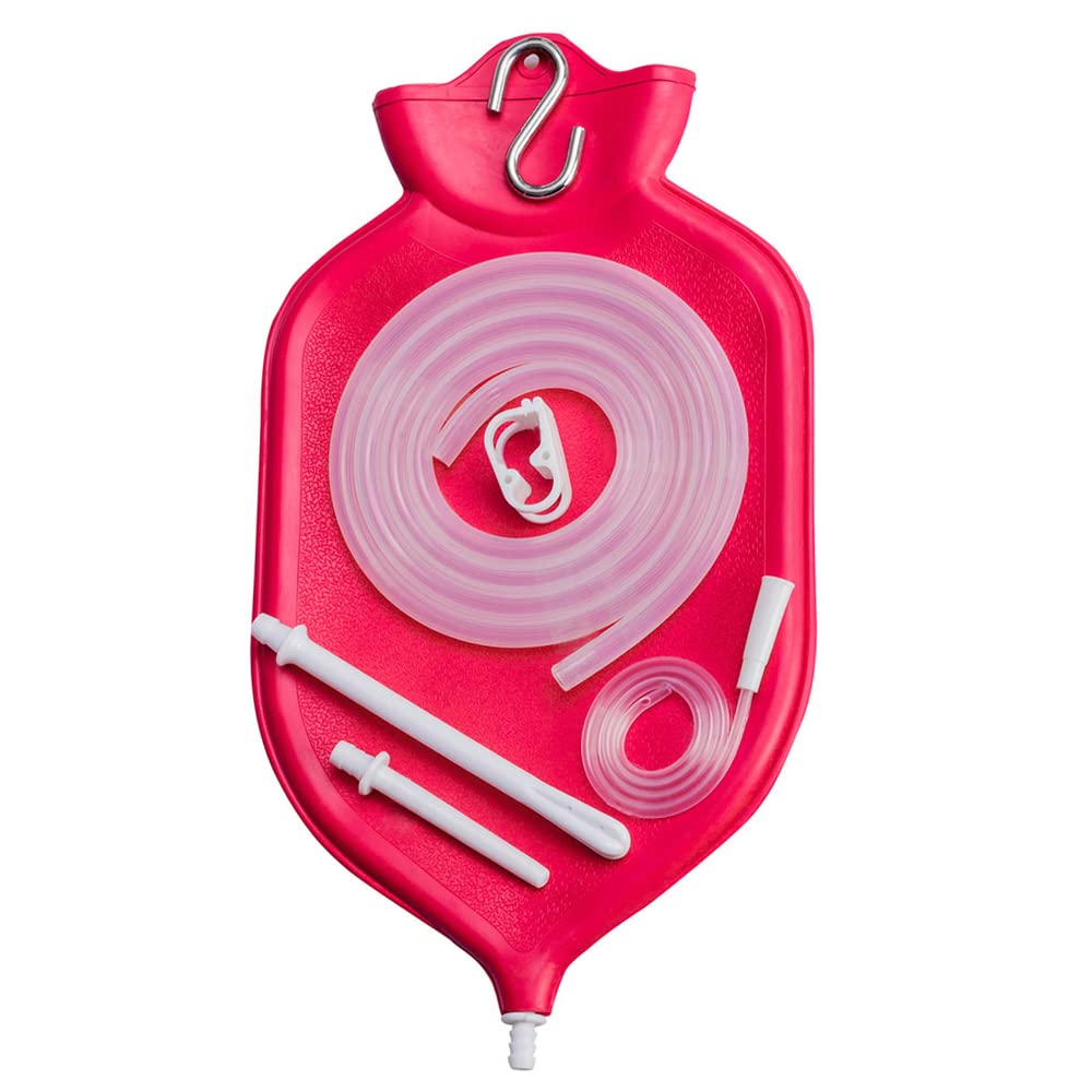 SoulGenie NaturoFlo Enema Bag open fountain top for easy setup.