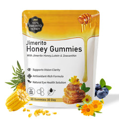 SOULRAZY Jimerito Honey Lutein Gummies bottle front view for convenient daily eye support