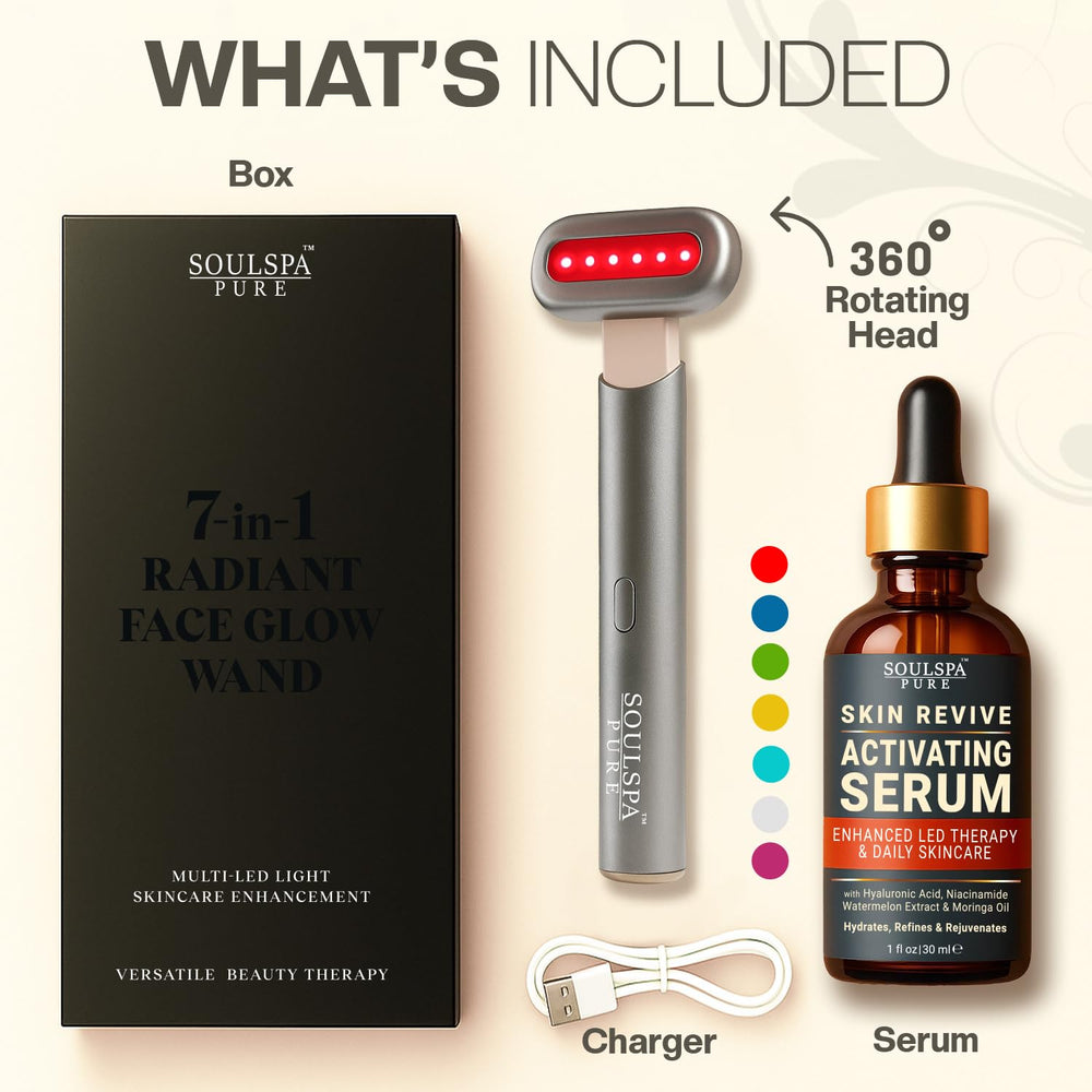 SOULSPA PURE at-home skincare routine setup for daily use.