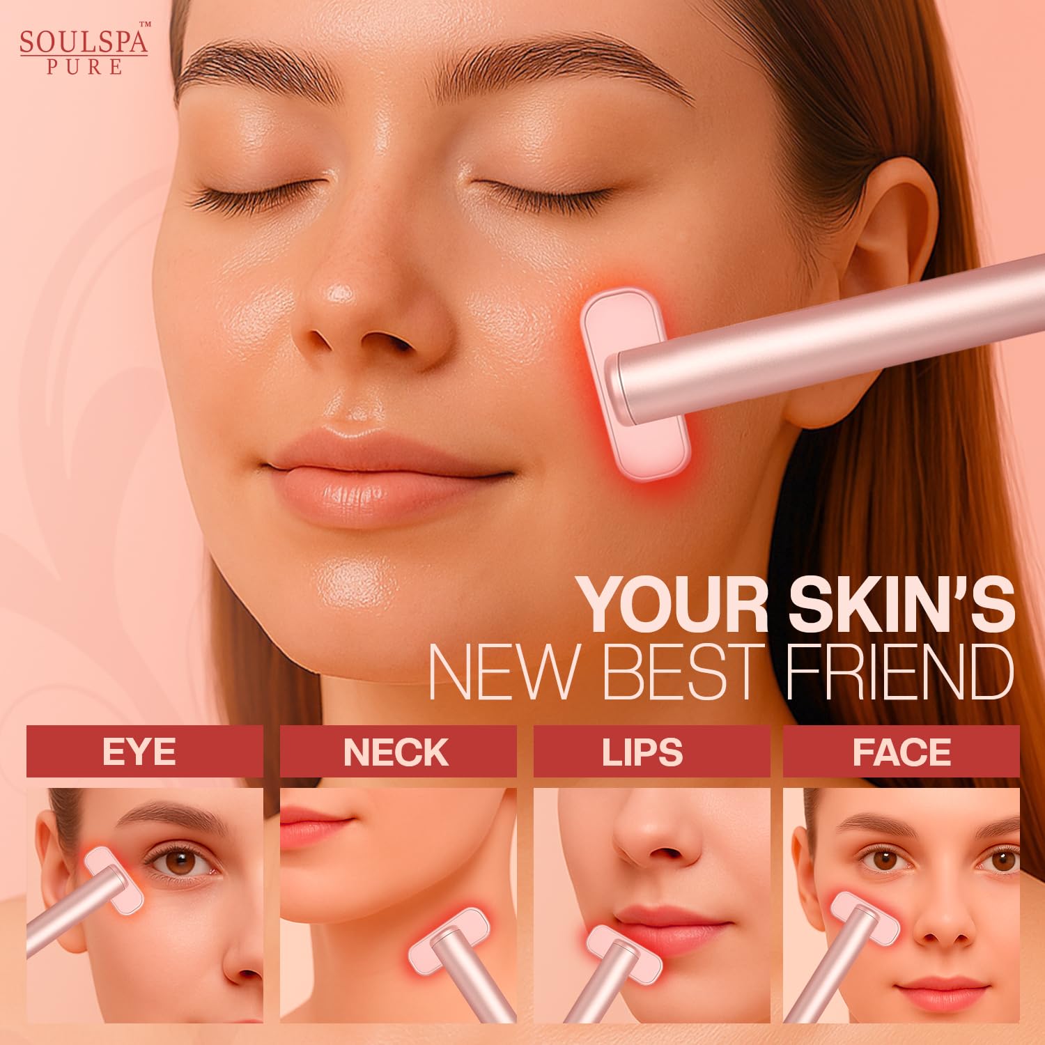 SOULSPA PURE serum being applied on face for absorption