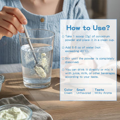 Sound Health Colostrum Powder grass-fed ingredients indicating clean, natural sourcing.