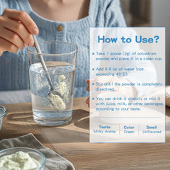 SoundHealth Colostrum organic bovine product label signaling natural sourcing.