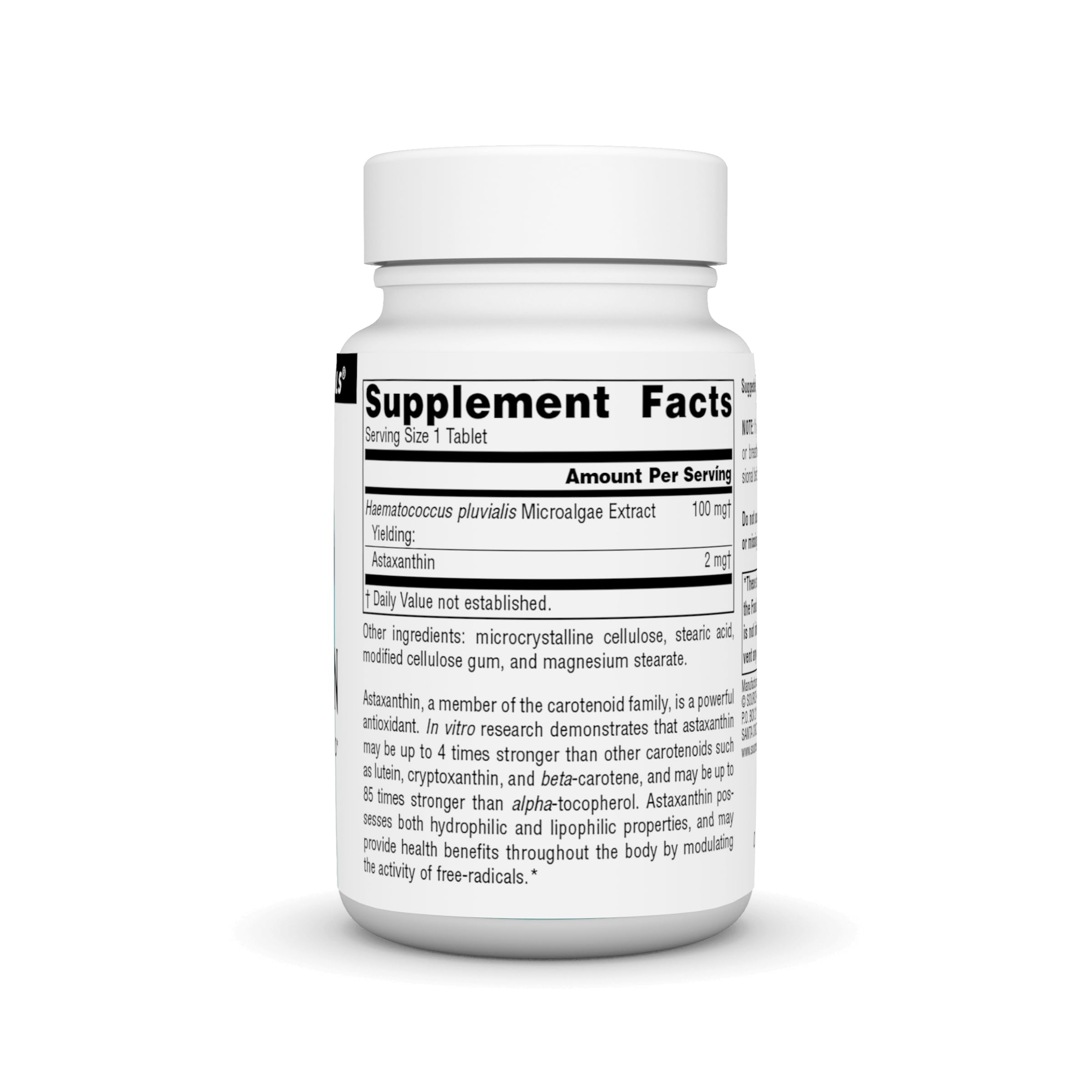 Source Naturals Astaxanthin 2mg tablets on hand for convenient daily protection