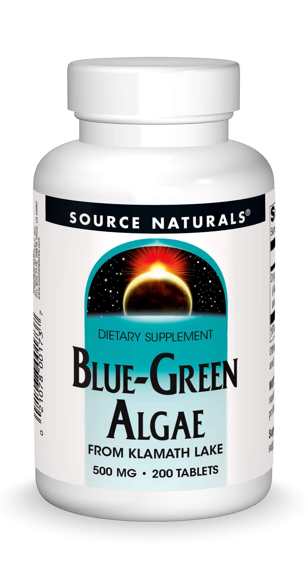 Source Naturals blue green algae bottle for convenient daily nutrition