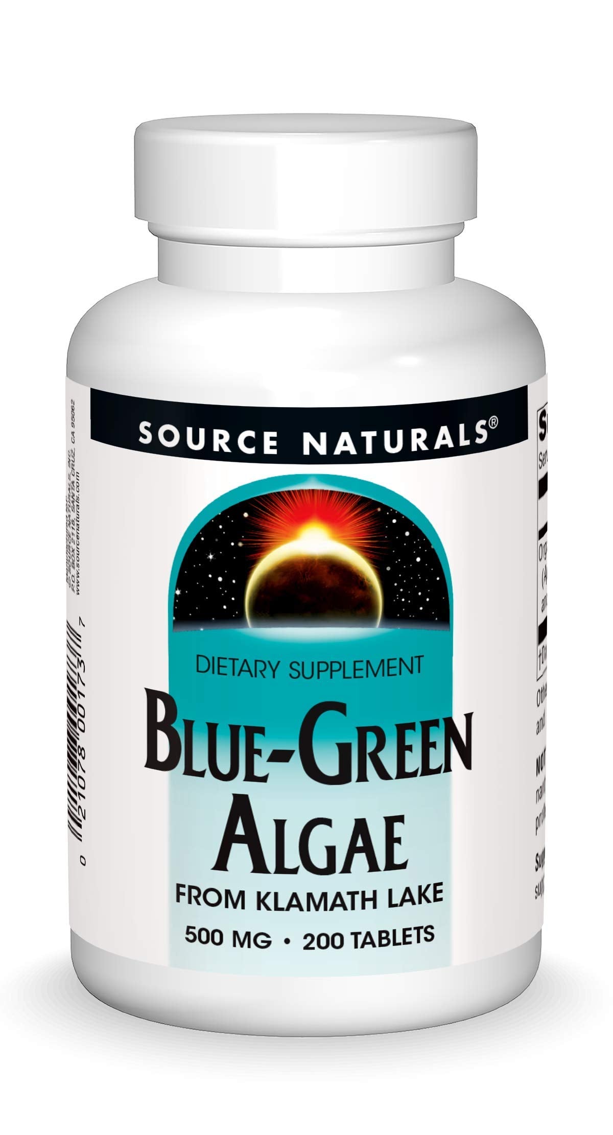 Source Naturals blue green algae bottle for convenient daily nutrition