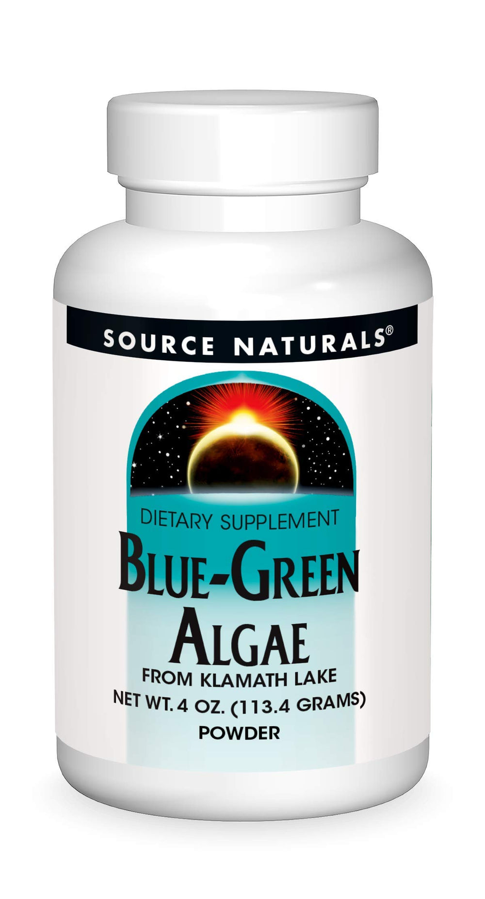 Source Naturals Blue-Green Algae Upper Klamath Lake powder for daily wellness.