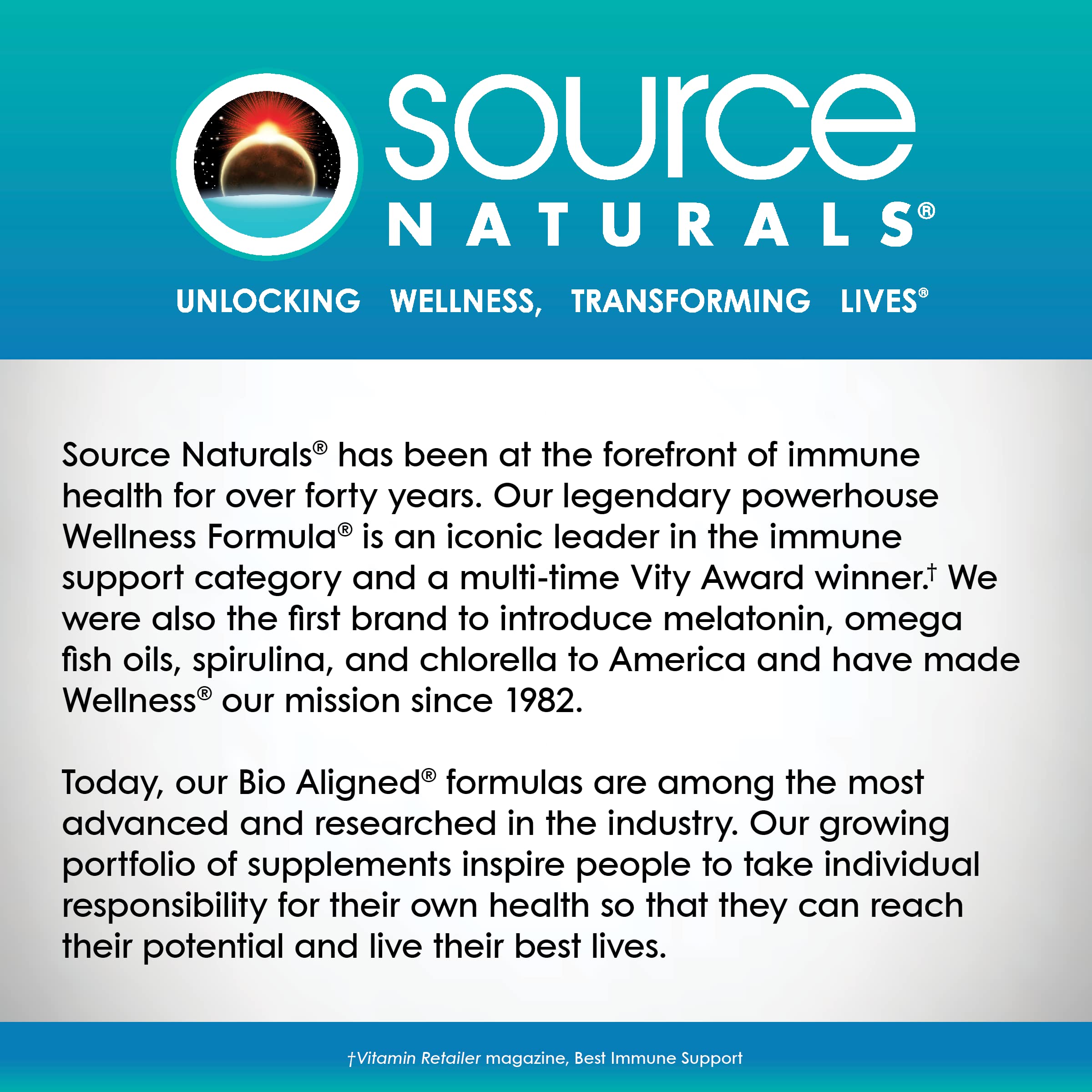 Source Naturals logo on packaging reinforces trusted brand.