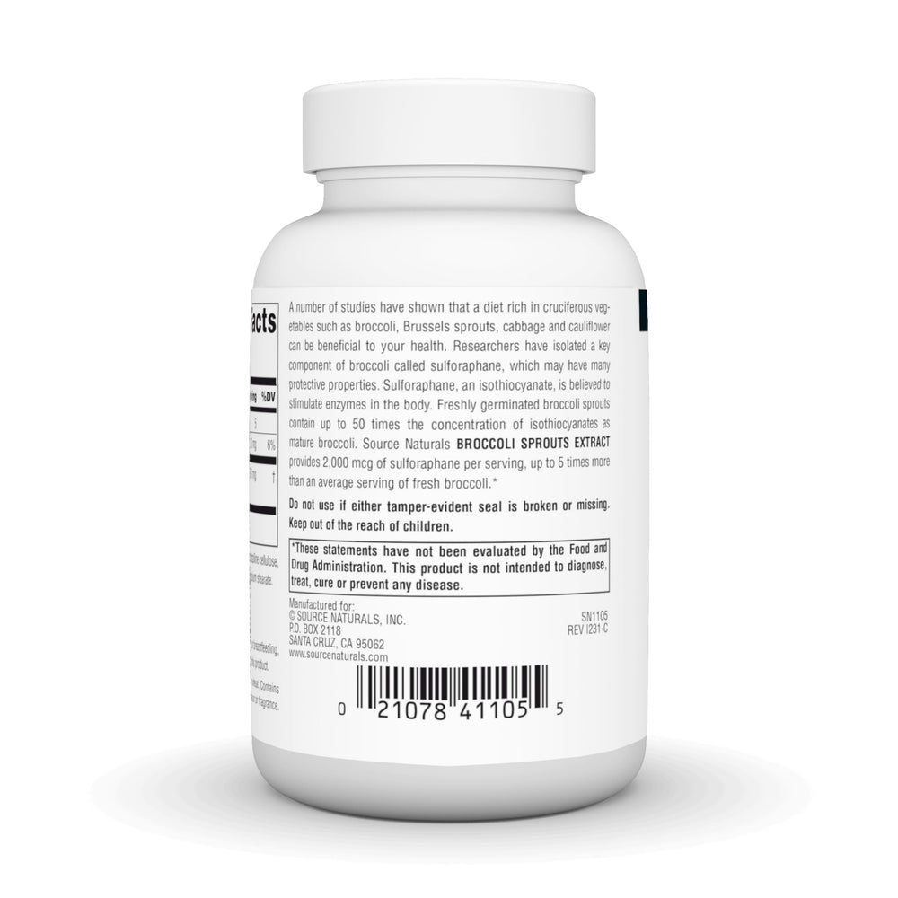 Source Naturals label close-up showing allergen-free formula for clean nutrition.