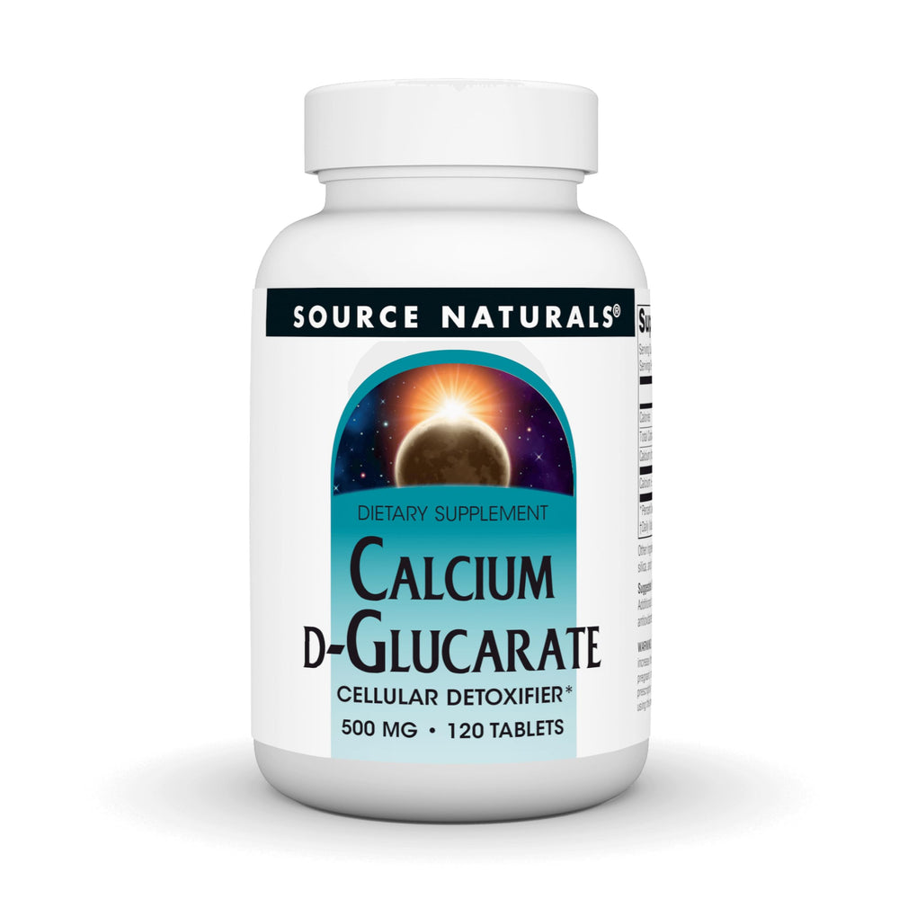 Source Naturals Calcium D-Glucarate bottle supports detox pathways and daily wellness.