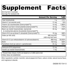 Source Naturals Coenzymate B Complex peppermint melt lozenge with refreshing flavor.