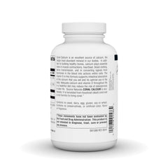 Closeup of Source Naturals Coral Calcium capsules emphasizing calcium and minerals