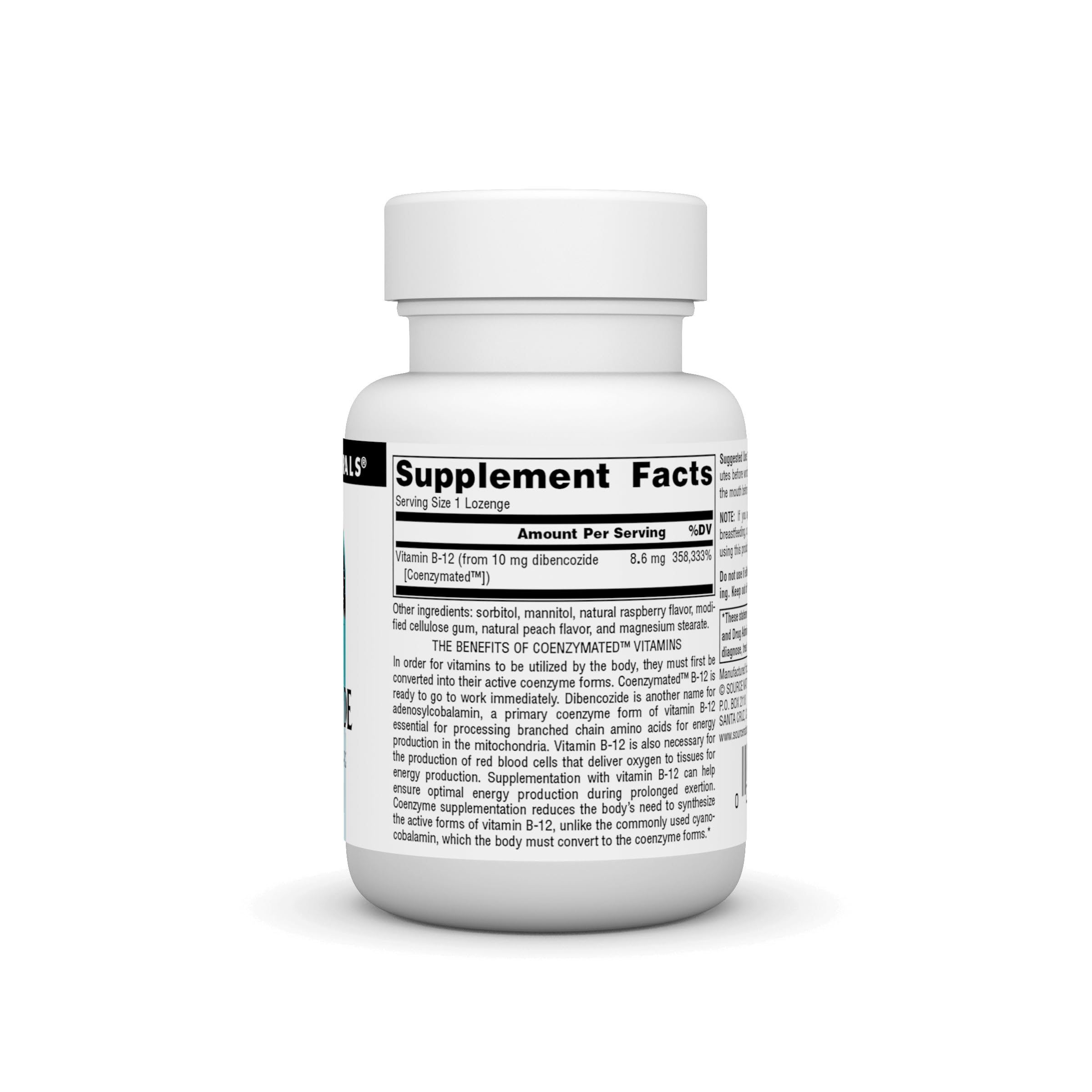 Source Naturals dibencozide lozenge before workout for sustained energy.